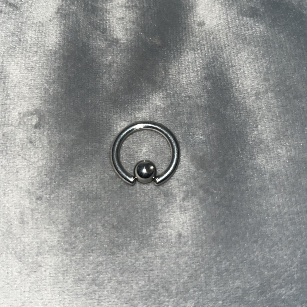 10 Gauge 1/2 Body Piercing Jewelry Stainless Steel Hoop and Ball